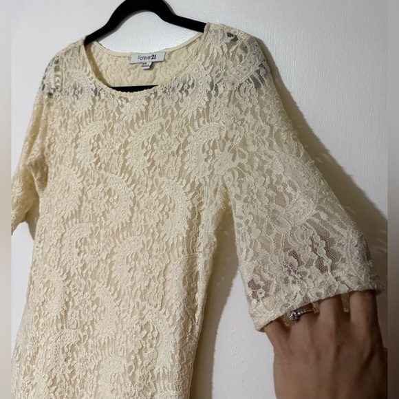 Forever 21 Cream Lace Mini Dress - Picture 6 of 7